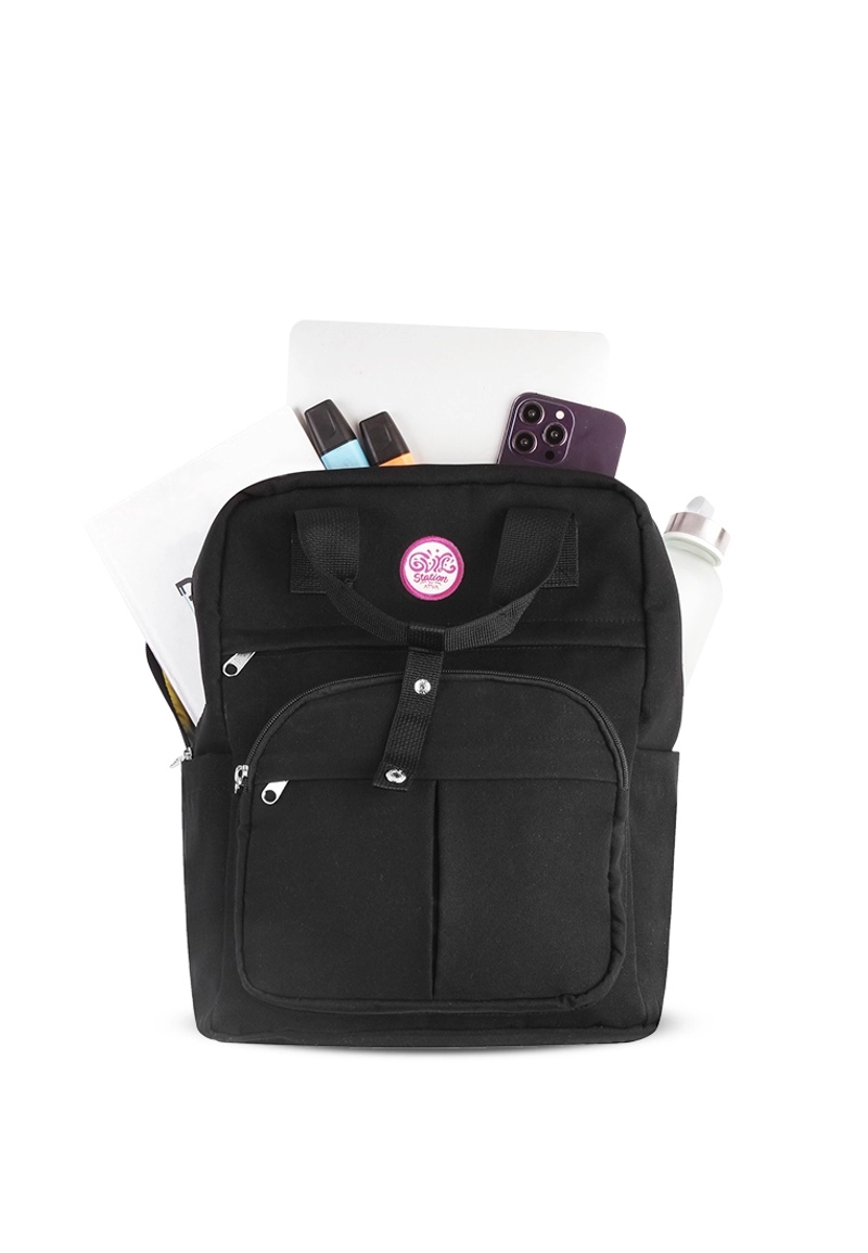 Product image Atva Bags - Atva Bags - Tas Ransel Harian/Daily Backpack Kanvas dari Girl Station Sunny Series 36x26x11 cm Black