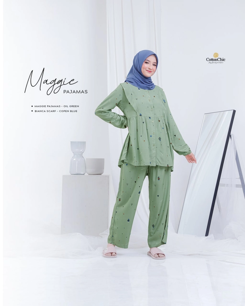 Product image Yasmeera Official - Piyama Maggie L OIL GREEN