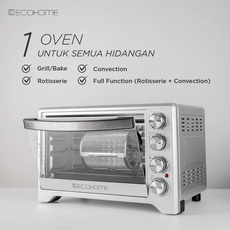Product image Oven Ecohome Dengan Kapasitas 38Liter Diamond Shape Captivity Type EOP-888