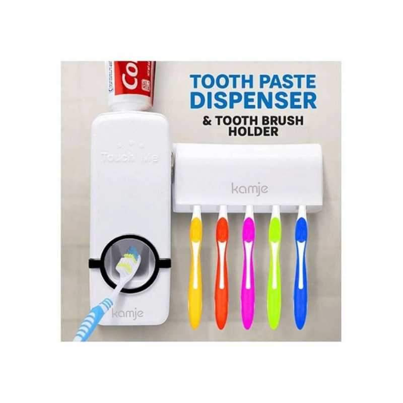 Product image KAMJE Dispenser Pasta Gigi Odol Tempat Sikat Gigi Tempat Penyimpanan Kamar Mandi KMJ066 KMJ066 RANDOM