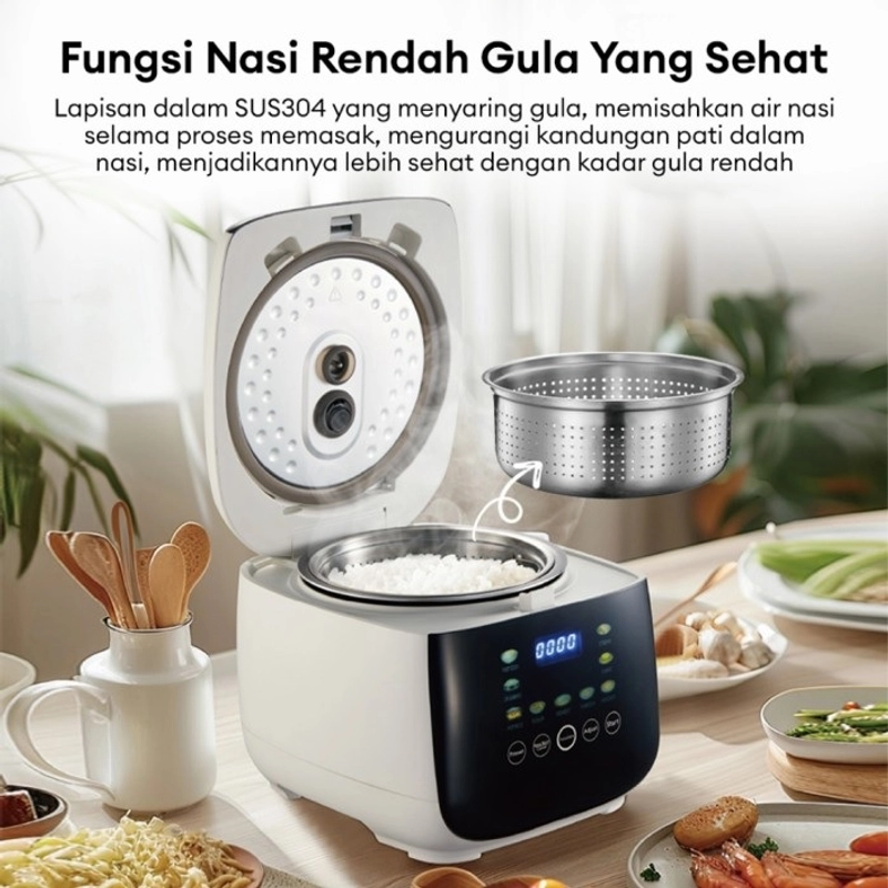Product image UTAMAMEGA - Rice Cooker/Magic Com Smart SAMONO SW-RCED10 Dengan Perintah Suara Kapasitas 1 Liter Warna Random