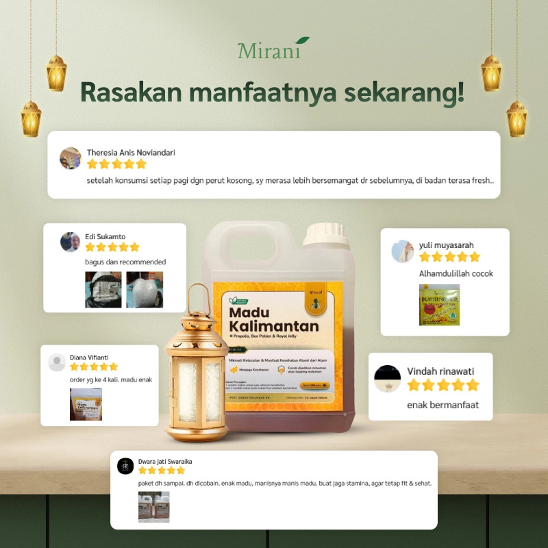 Product image Mirani - (Kemasan Baru) Buy 1 get 1 Madu Kalimantan Propolis 1kg almar'ah