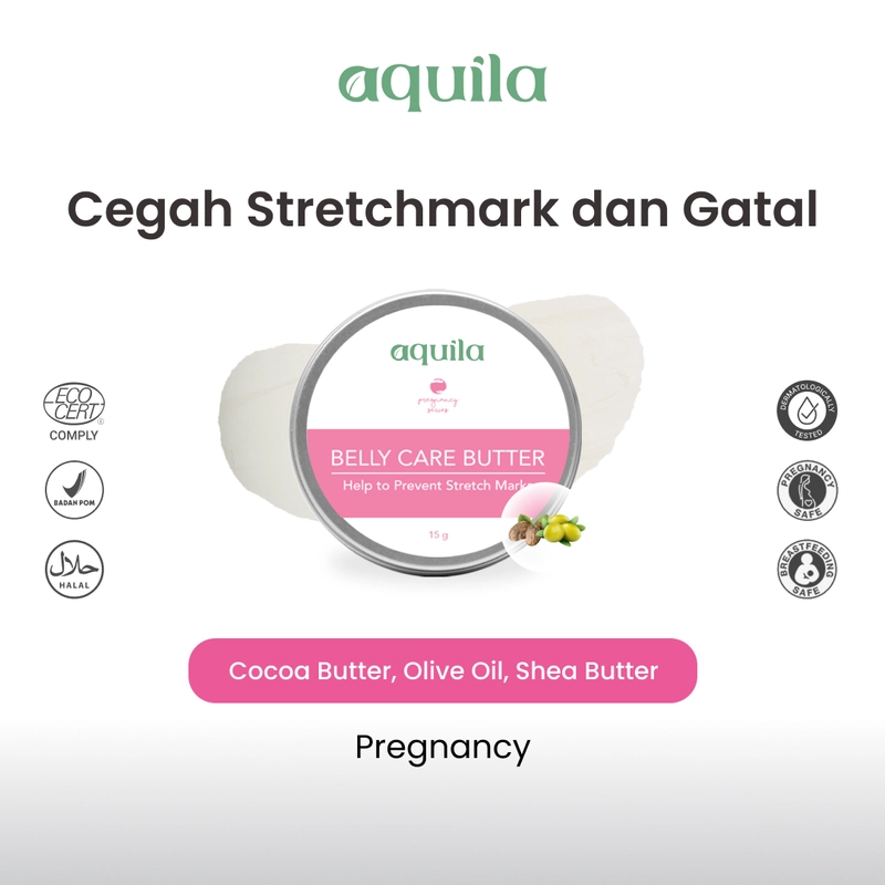 Product image Aquila Herb - Aquila Belly Care Butter/Cegah Stretchmark/Perawatan Kulit Ibu Hamil/Mengurangi Gatal 50gr all type skin