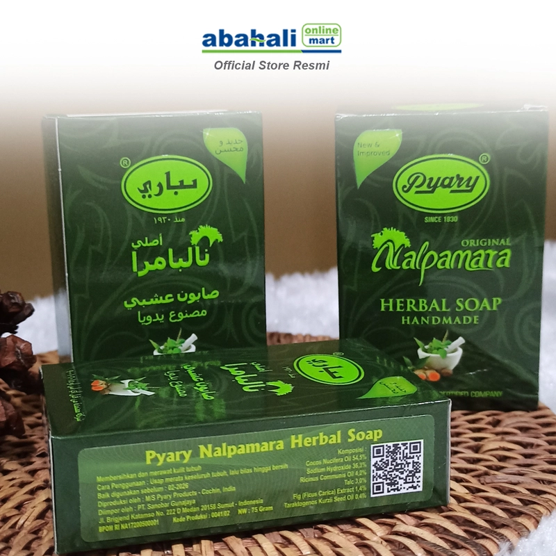 Product image Abahali Mart - Sabun Herbal Pyary Nalpamara untuk Mencerahkan dan Menenangkan Kulit 1 pcs Original