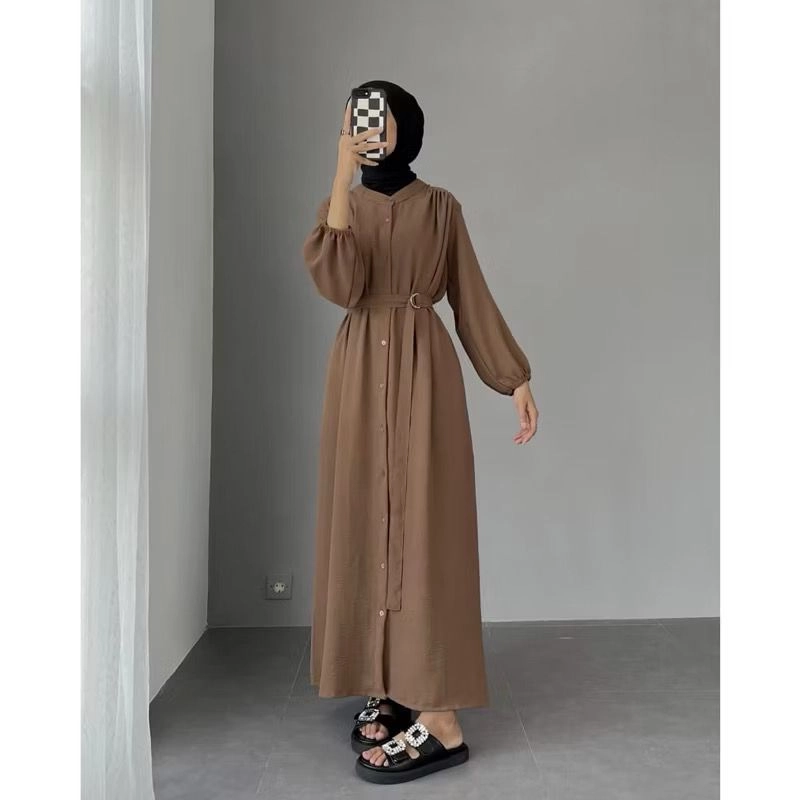 Product image MEQA DAILY - MEGA DAILY - Loca Dress Gamis Full Kancing All Size Milo