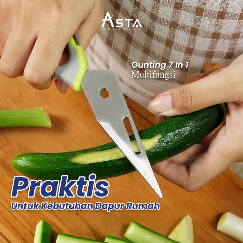Product image Asta Homeware Official - Asta Gunting Dapur Stainless Steel Serbaguna 7in1 Multifungsi Variasi Gunting 7in1