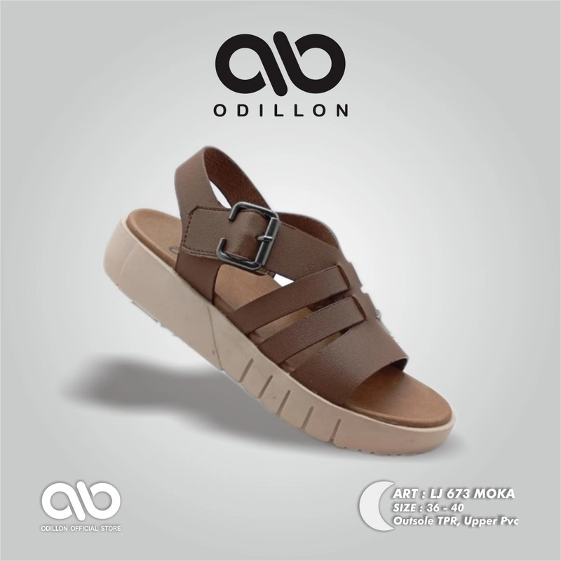 Product image Odillon - Ornella - LJ 673 / Sepatu Sandal Wanita Casual 40 MOCCA