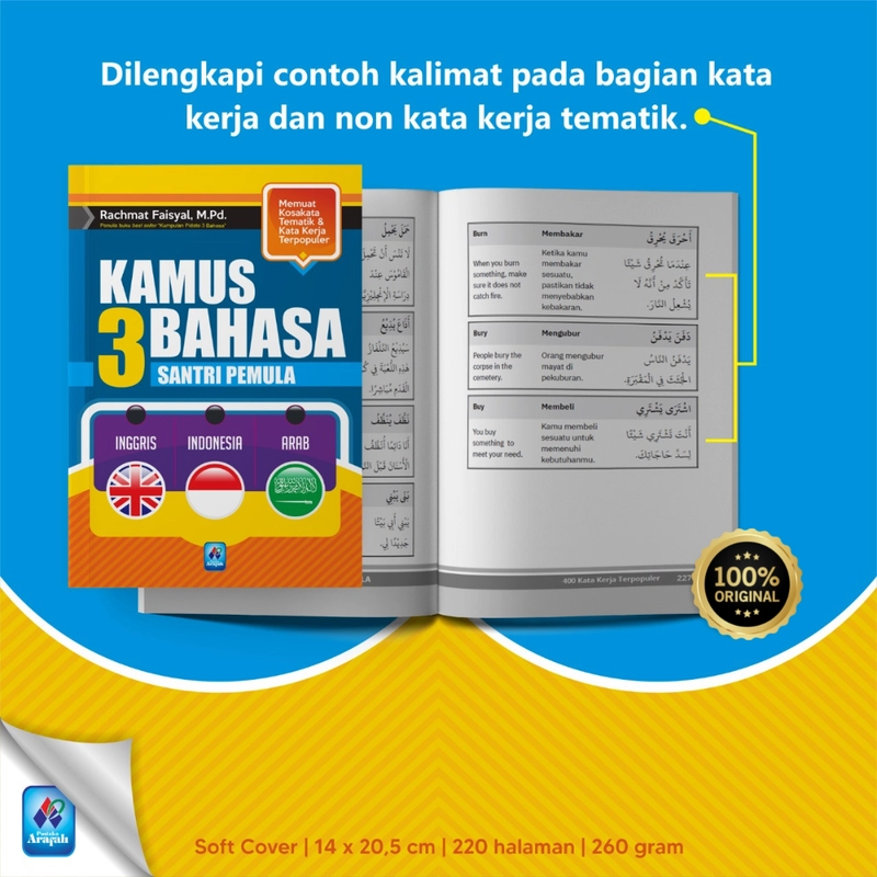Product image Kamus 3 Bahasa Santri Pemula SC Soft Cover