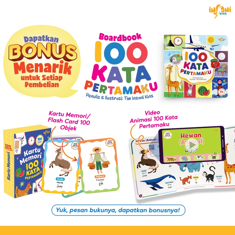 Product image Gema Insani - Boardbook 100 Kata Pertamaku Boardbook Buku Balita