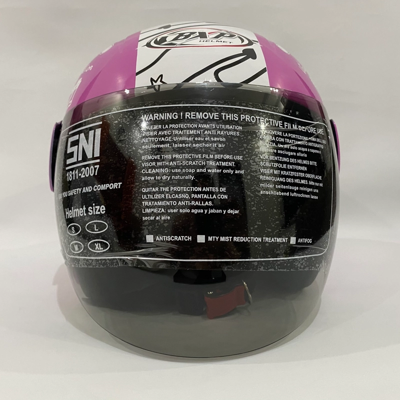 Product image Helm Nuvo Traveling Pink Glossy - Helm SNI - Helm Dewasa L Nuvo Traveling Pink Glossy