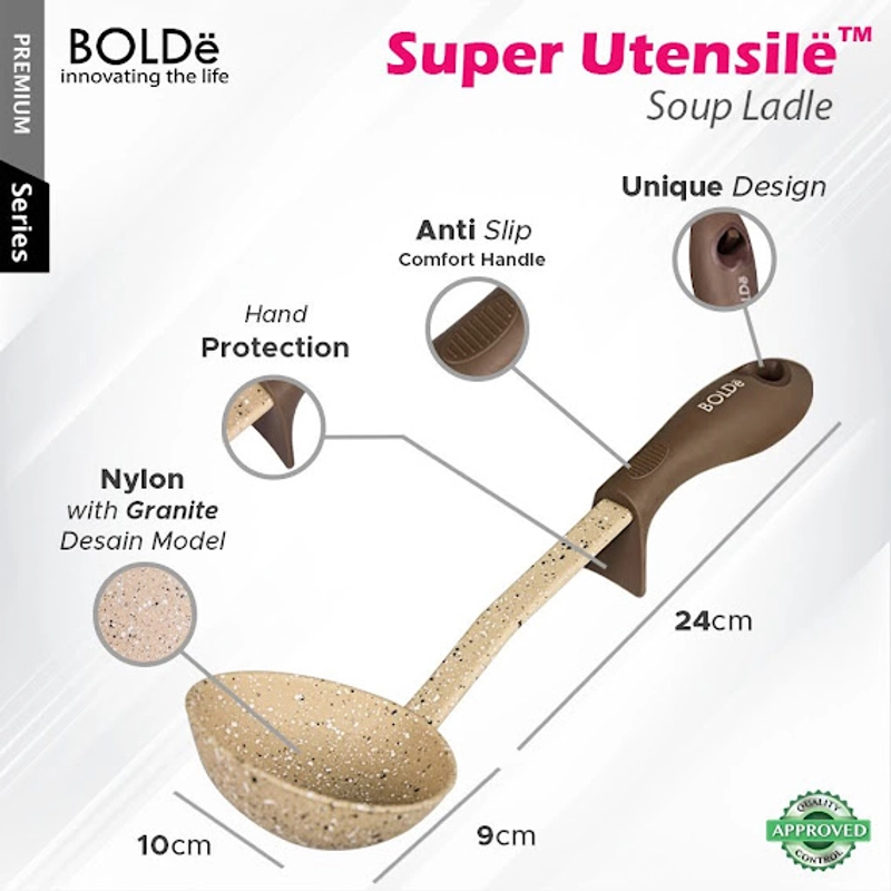 Product image Bolde Super Utensile Soup Ladle Sendok Sup Kuah Warna Beige