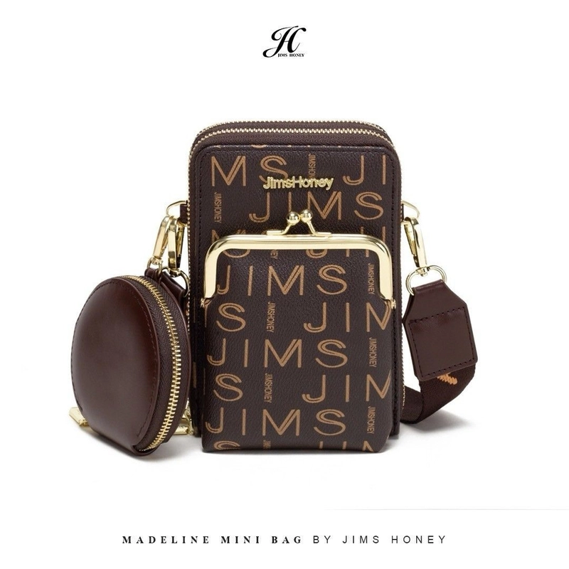 JIMSHONEY SUKABUMI - Madeline Bag - Tas Selempang Wanita - DARK BROWN