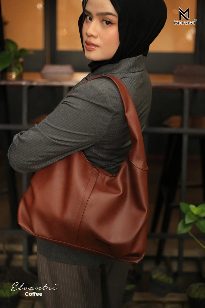 Product image Moonzaya - ELVANTRI BAG BY MOONZAYA TAS TOTEBAG WANITA ELVANTRI COFFEE