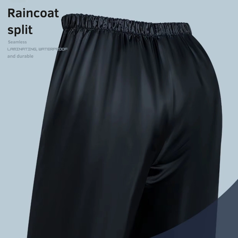 Product image KAMJE Jas Hujan Setelan Motor Dewasa Visor PVC Tebal Waterproof Anti Tembus Angin Raincoat Unisex L Hitam