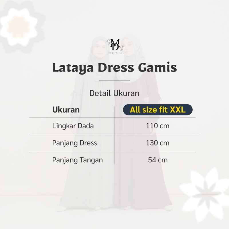Product image MEQA DAILY - MEGA DAILY - Lataya Dress Gamis Wanita Bahan Hyget Super Hijau Sage