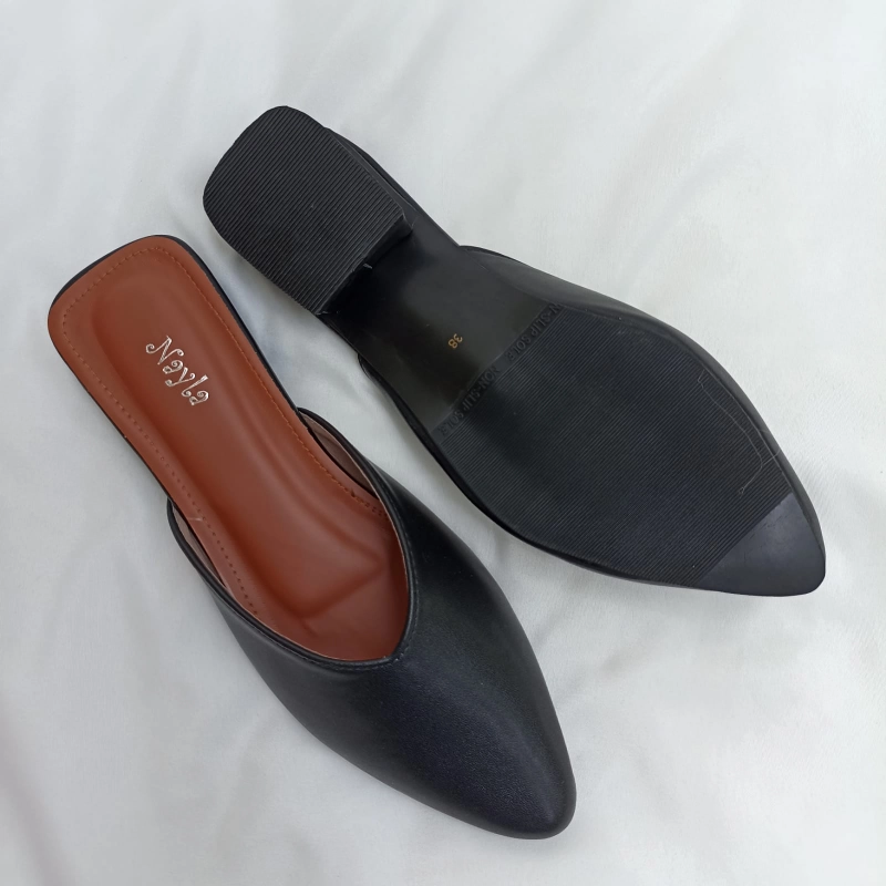 Product image Nayla - Sandal Wanita Mules Heels 2 cm size 37 - 41 Series Milano 37 Hitam