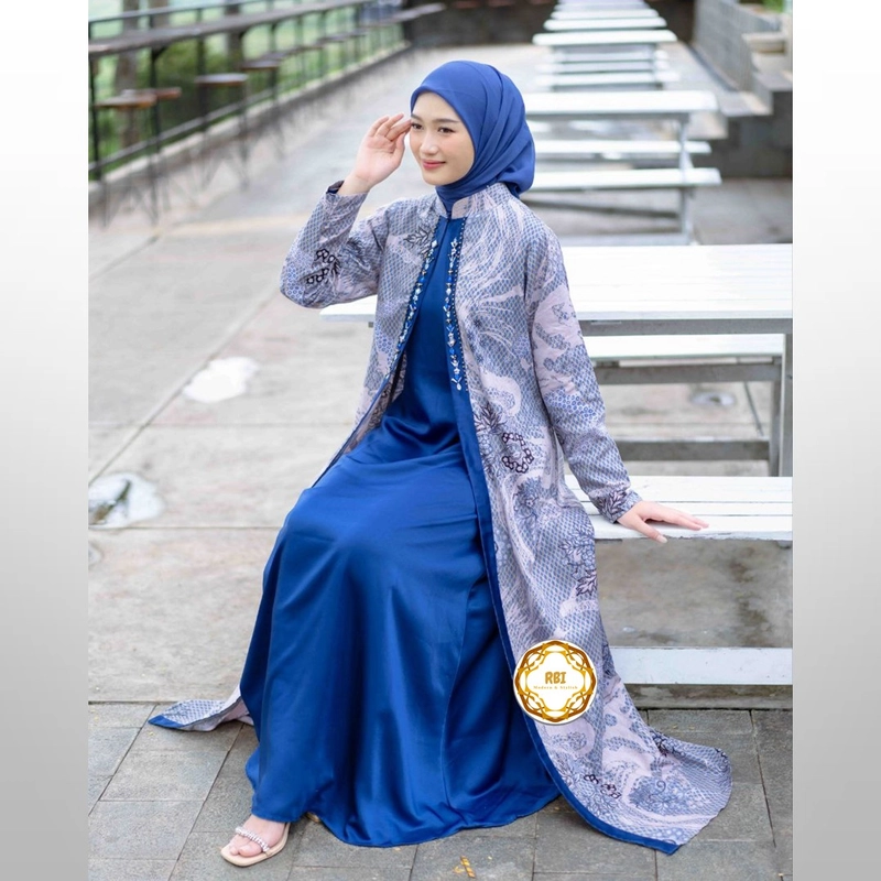 Product image Rambe Batik Indonesia - Batik Alisia Couple Gamis Alisia Berbahan Dobi Kain Maxmara Import Kualitas Premium KEMEJA SAJA SIZE M ALISIA A