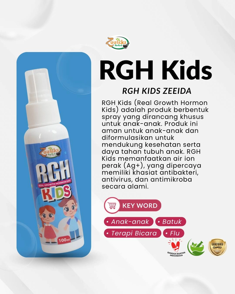Product image Zeeida Herbal - RGH Kids Air Therapi Antibiotik Untuk Anak 100Ml RGH Kids