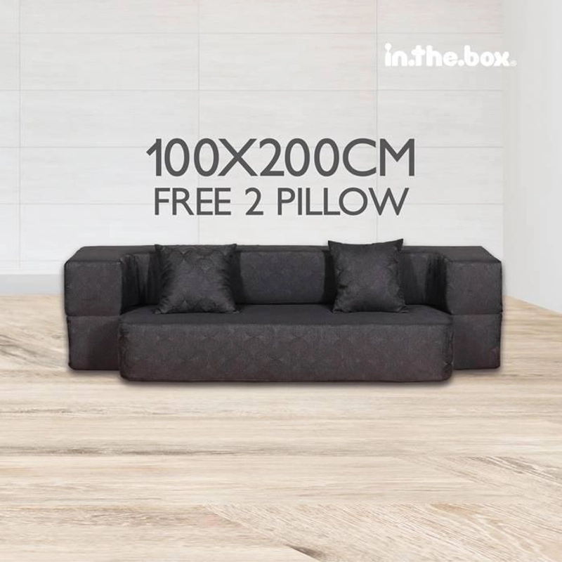 Product image IntheBox - Sofa Bed Ukuran 100x200 (Super Single) F388SF-SBED-100NTR 100 x 200 cm Abu Tua