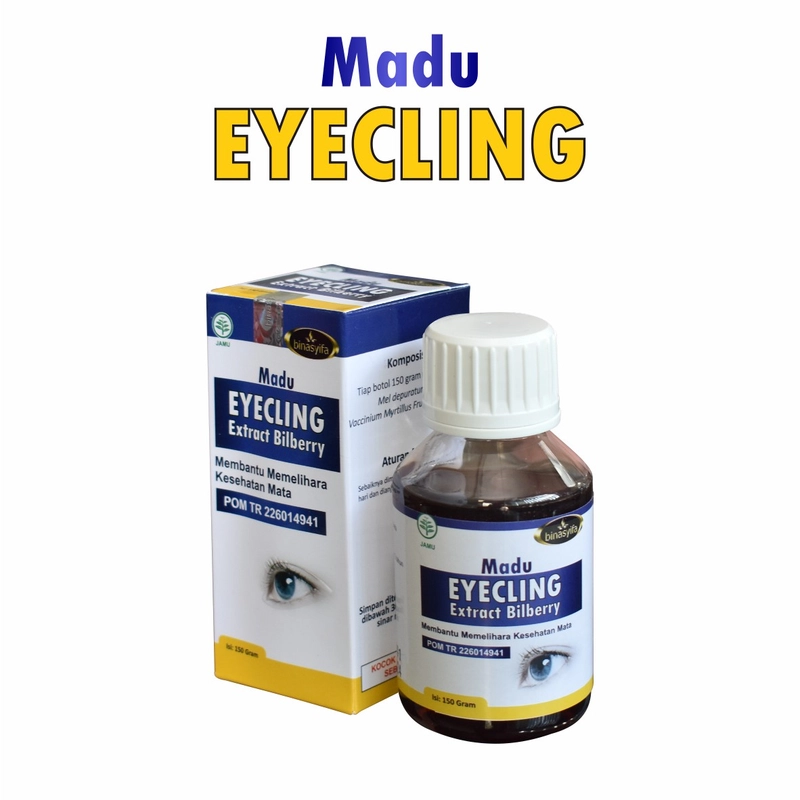 Product image MADU EYECLING Obat Mata Minus Katarak Obat Sakit Mata Merah Pandangan Buram Sehat Mata Bilberry Bina 150 gram Madu Herbal