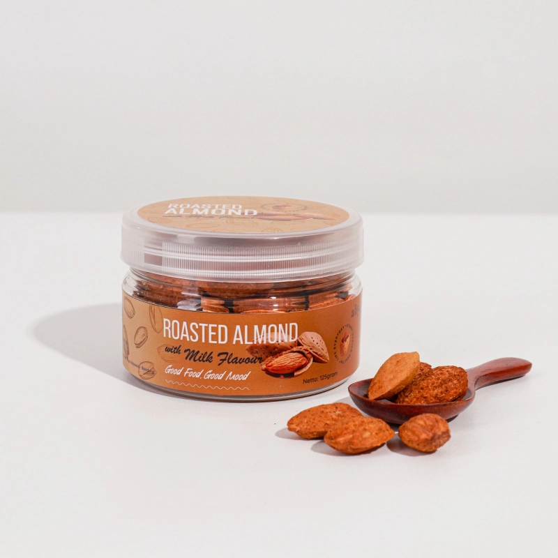 Product image Aliya - Roasted Almond Kacang Almond Cangkang Snack Makanan Ringan 125g Susu