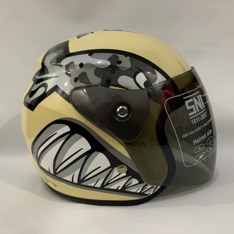 Product image CRX Helmet - Helm Nuvo Bullet Cream Glossy - Helm SNI - Helm Dewasa L Bullet Cream Glossy