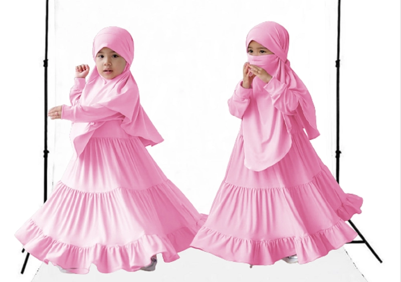 Product image Astro - Gamis Syari Anak AQSLM 3 Sd 4 Thn Babypink