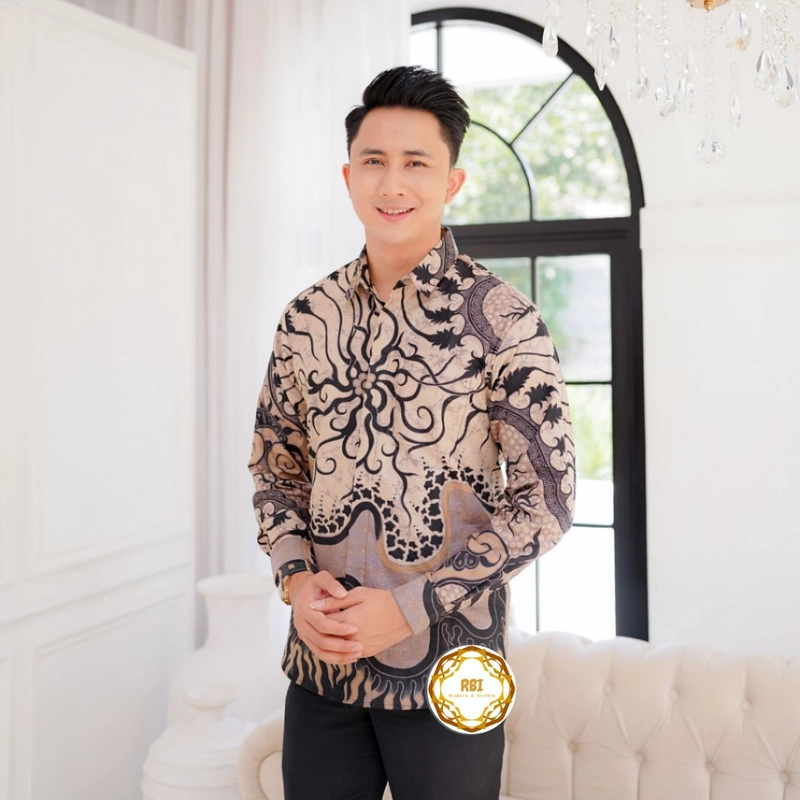 Product image Rambe Batik Indonesia - Set Couple Gamis Milo Premium Kemeja Lengan Panjang Kantor Kondangan Pesta MILO KEMEJA SAJA XXL