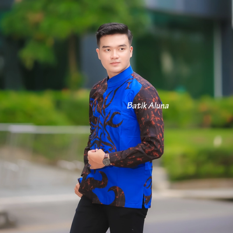 Product image Mb04 Baju koko pria lengan panjang kemeja batik pria lengan panjang premium M KOKO