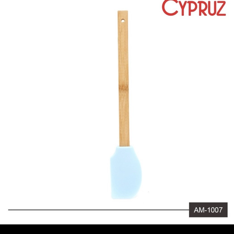 Product image Cypruz - Spatula Lengkung GG Bambu + Silicone AM-1007 Panjang 32 cm