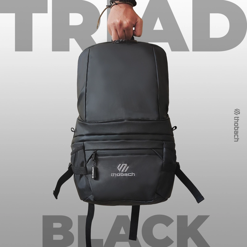 Product image Thobach official - THOBACH 3 IN 1 Backpack Waistbag Slingbag Anti Air Waterproof TRIAD 500 gr Black