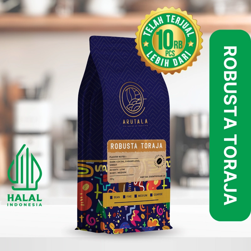 ARUTALA Kopi Toraja Rantebua Robusta Coffee Indonesia 200 gr 250 Gram Biji