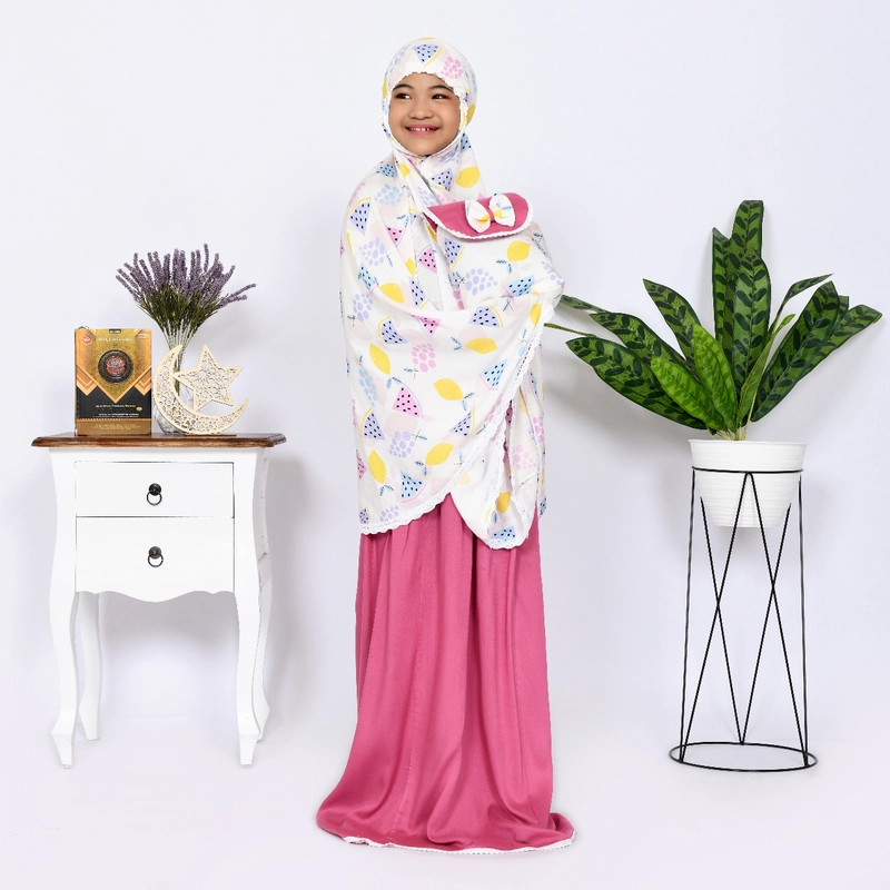 Product image Mukena Anak Tiara Editions Terbaru L pink