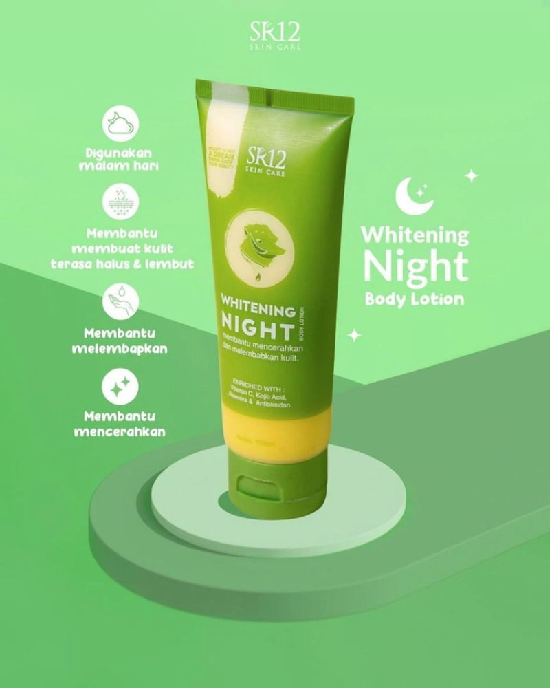 Product image SR12 Whitening Body Lotion Night 3x Lebih Cepat Mencerahkan Kulit 100 ml Whitening Night