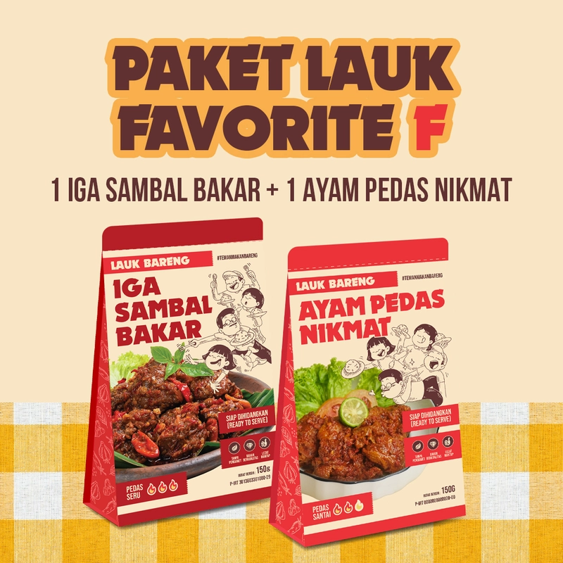 Product image Lahap Bareng - Lahap Bareng - Paket Lauk Favorit 2 Lauk Makanan Instant Ready to Eat 2 pcs ISB + APN