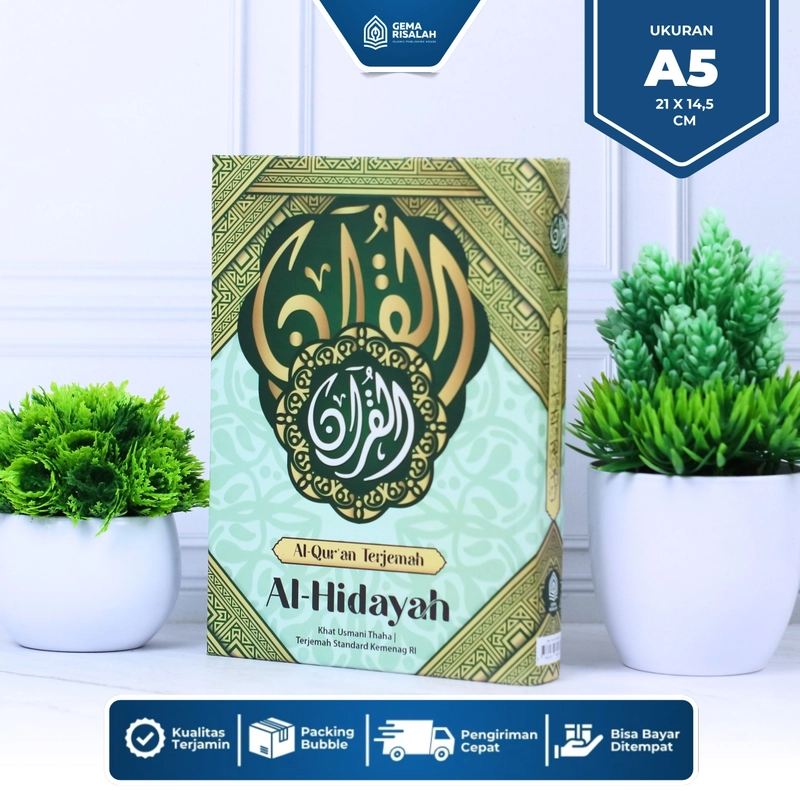 Product image Gema Risalah - Alquran Terjemahan Al hidayah khat utsmani Ukuran A5 Hvs Premium Standard kemenag RI Warna Hijau