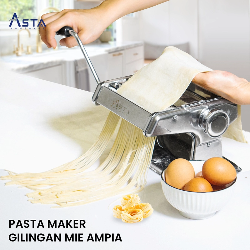 Product image Asta Gilingan Mie Manual Stainless Pasta Maker Ampia Warna Ampia