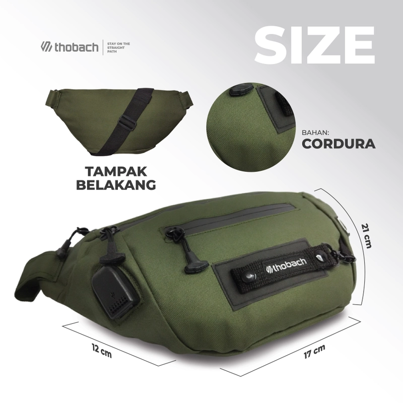 Product image Thobach official - THOBACH Waistbag REGGIO ALL SIZE Army