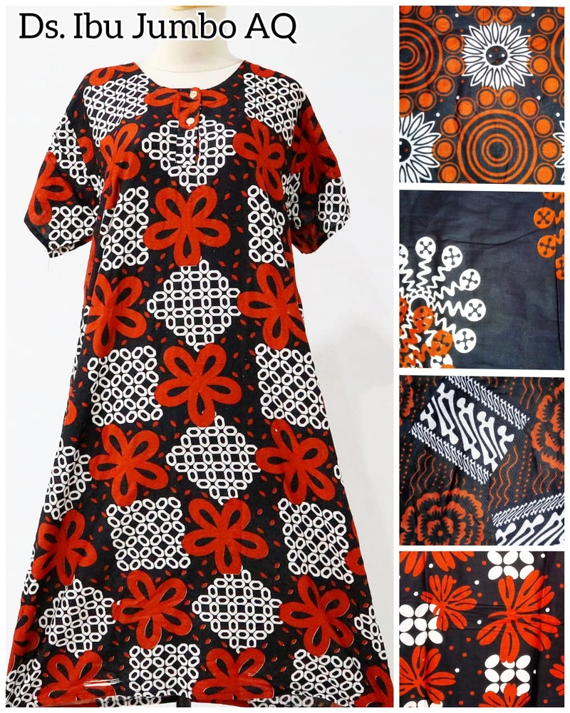 Product image Unik Collection - Daster Ibu Jumbo AQ 04 jumbo batik coklat