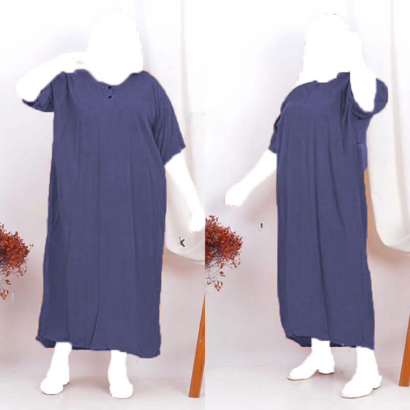 Jembar - Daster Jumbo Polos Premium LD 140 All Size (Jumbo) Abu