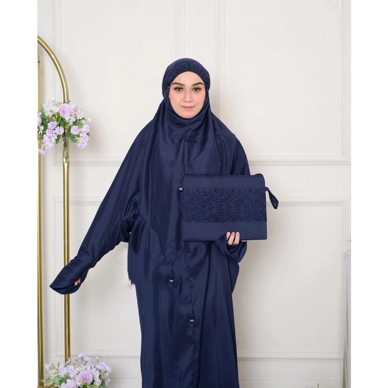 Product image Mukena Viona Terusan Dewasa Mikro Premium All Size Navy