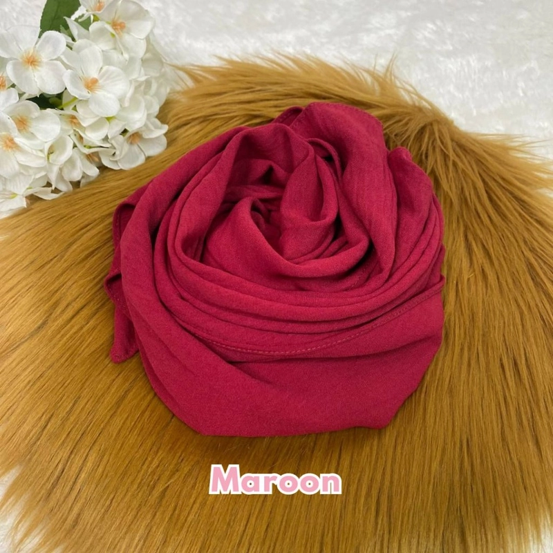 Product image Milyarda Hijab - Bergo Airflow Ukuran M Bergo Tali Crinkle M Maroon