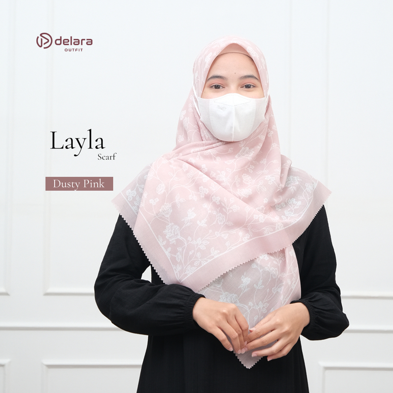Product image SCARF MOTIF LAYLA 110 110x110cm DUSTY PINK
