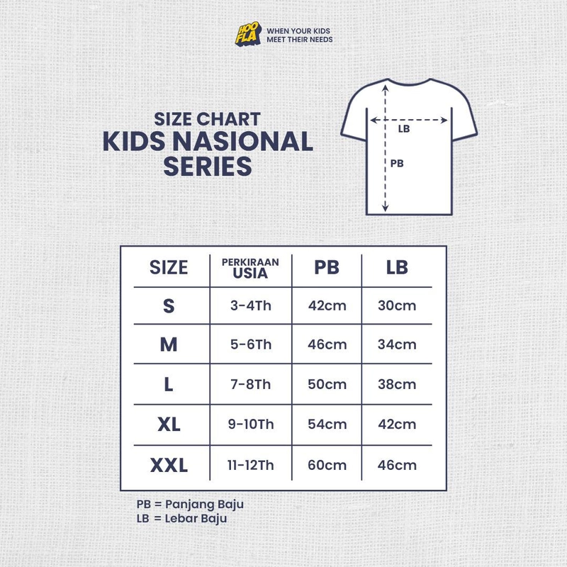 Product image Hoofla - Hoofla- Kids Nasional Series Anak Pendek M Tanah Air