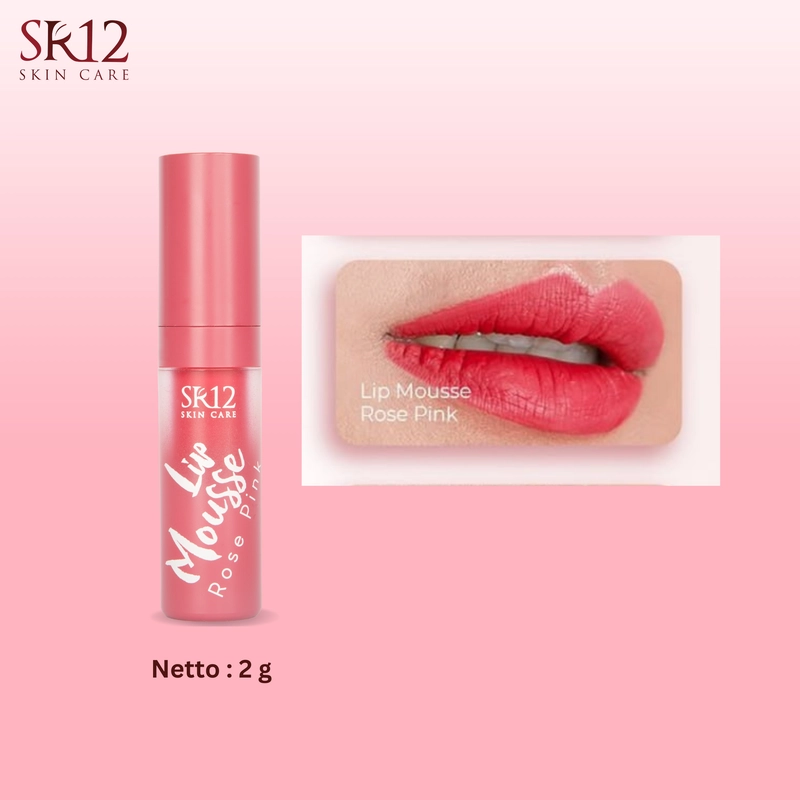 Product image SR12 Lipmousse Ringan Di Bibir Warna Pigmented Tahan Luntur 2gr Lip Mousse Rose Pink