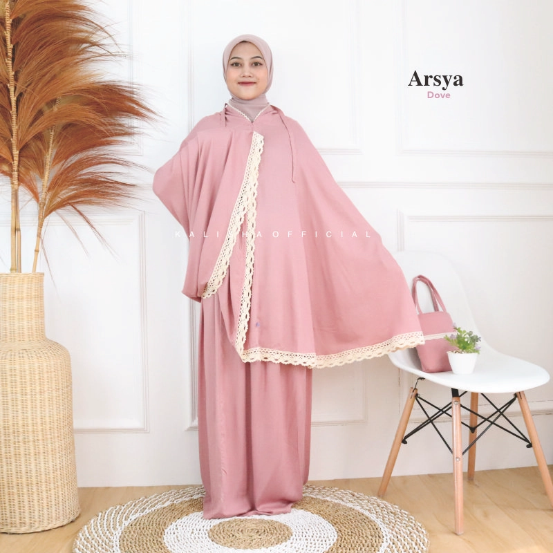 Product image Kalisha Official - Arsya 2 IN 1 Rayon Polos Renda Premium 600 Dove
