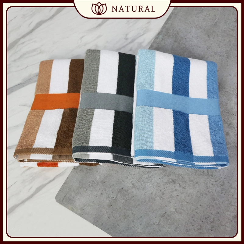 Product image Chalmer - Handuk Mandi Natural by Chalmer 70x 140 Seri Salur Handuk Premium 70 x 140 cm Grey