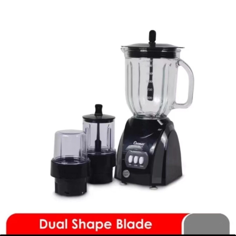 Product image Rizki Electronics - BLENDER COSMOS 3IN1 CB-282G 2L 3in1 bahan kaca hitam