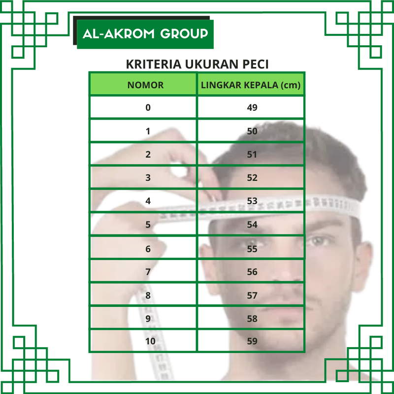 Product image Al Akrom Group - Peci Hitam Polos AC 10 Size 3