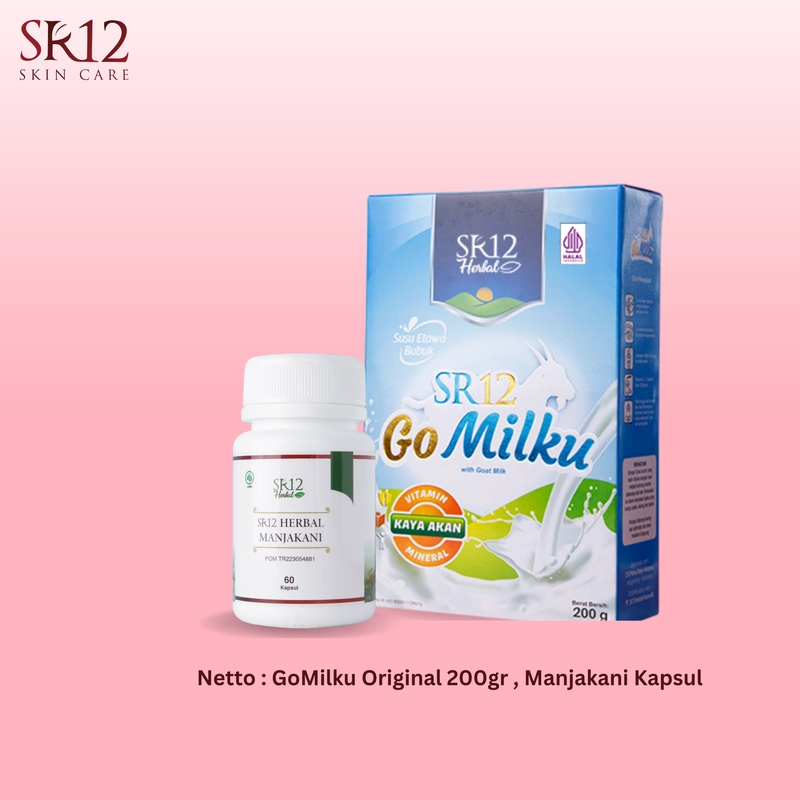 Product image SR12 Paket Promil Gomilku Susu Kambing Etawa Dan Manjakani 200gr Ori+Kapsul